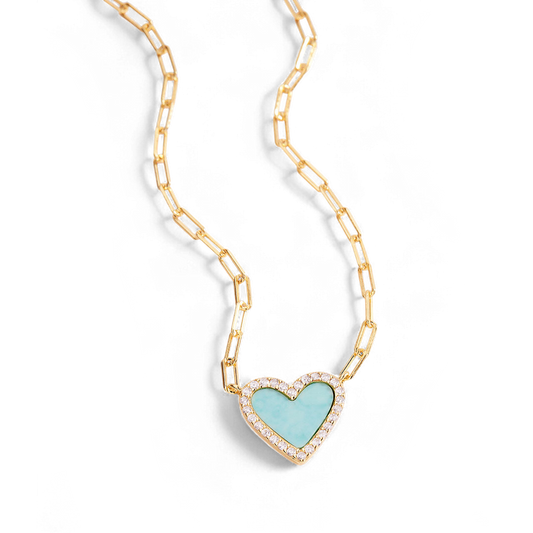 Dainty Heart Paperclip Necklace