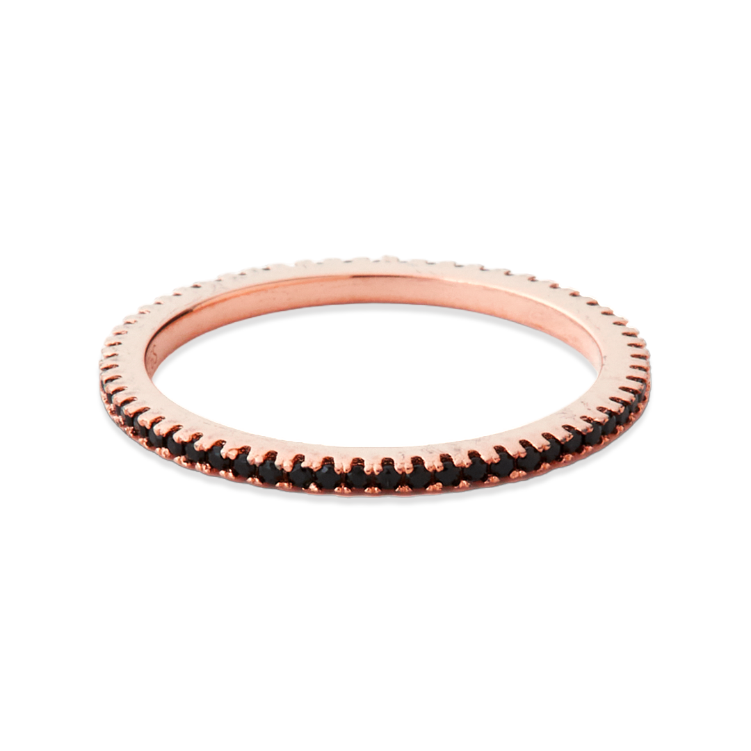 Black Diamond Eternity Stacking Ring