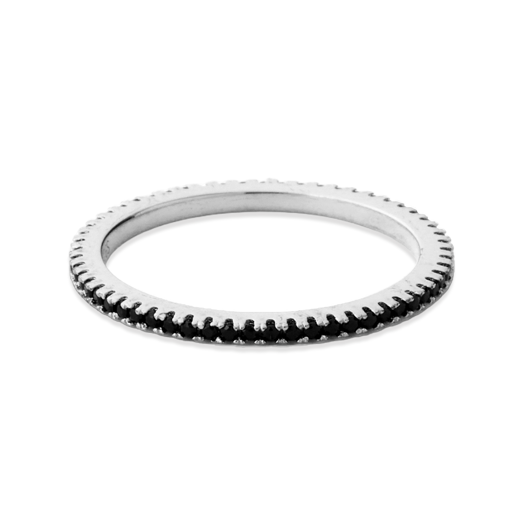 Black Diamond Eternity Stacking Ring
