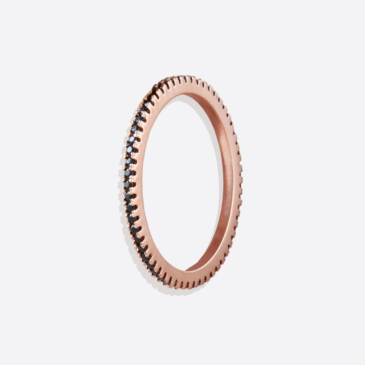 Black Diamond Eternity Stacking Ring