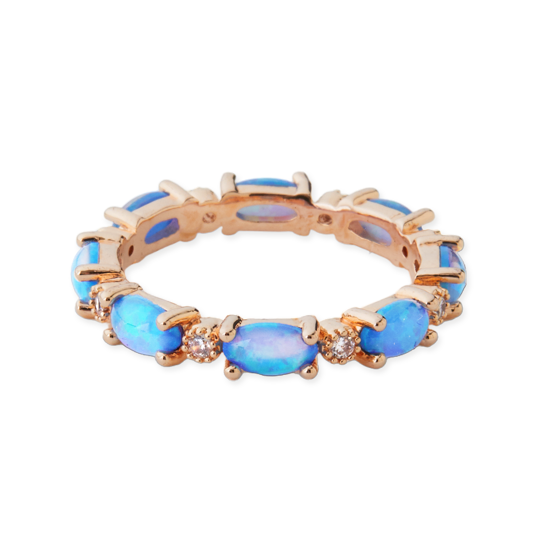 Eternity Fire Opal Ring