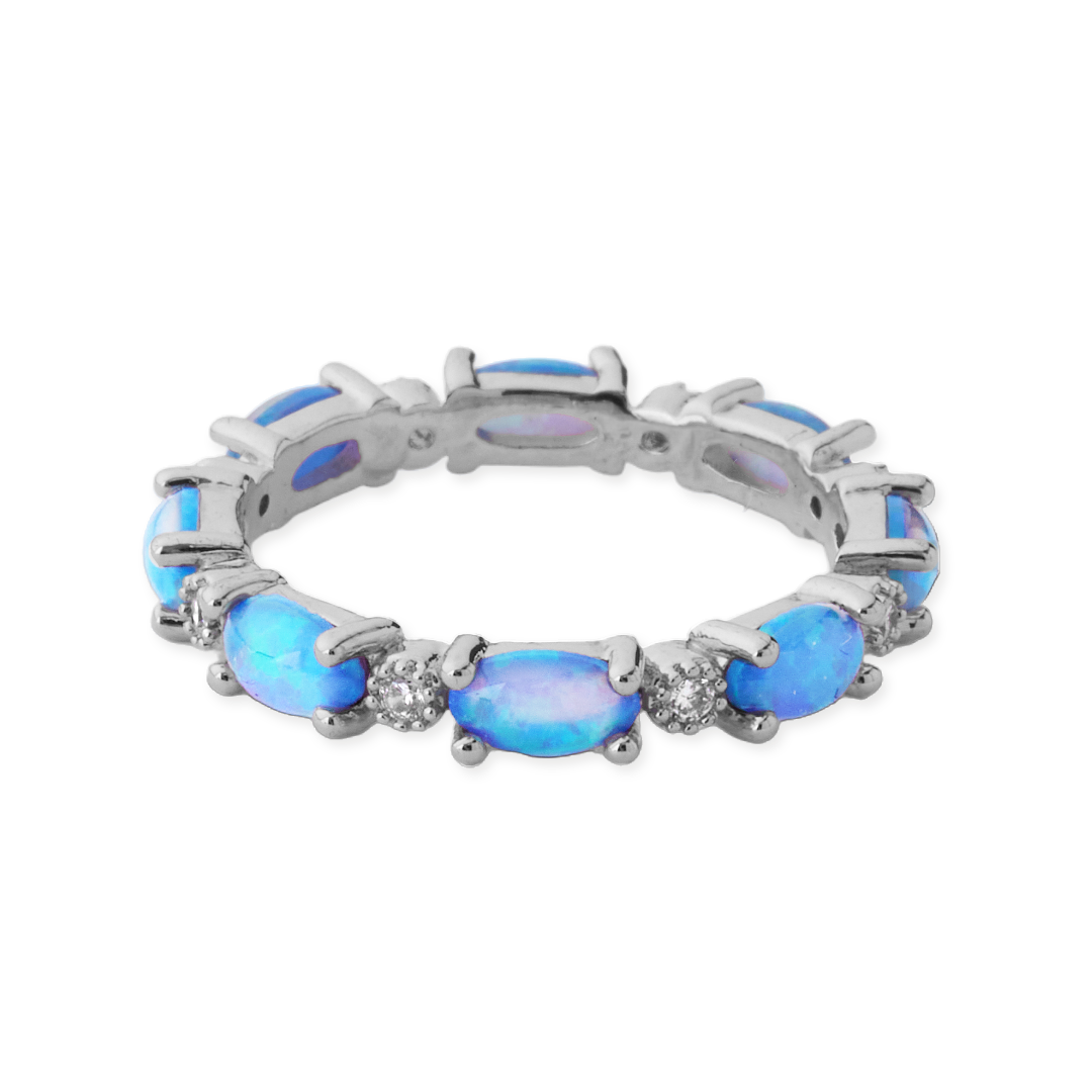Eternity Fire Opal Ring
