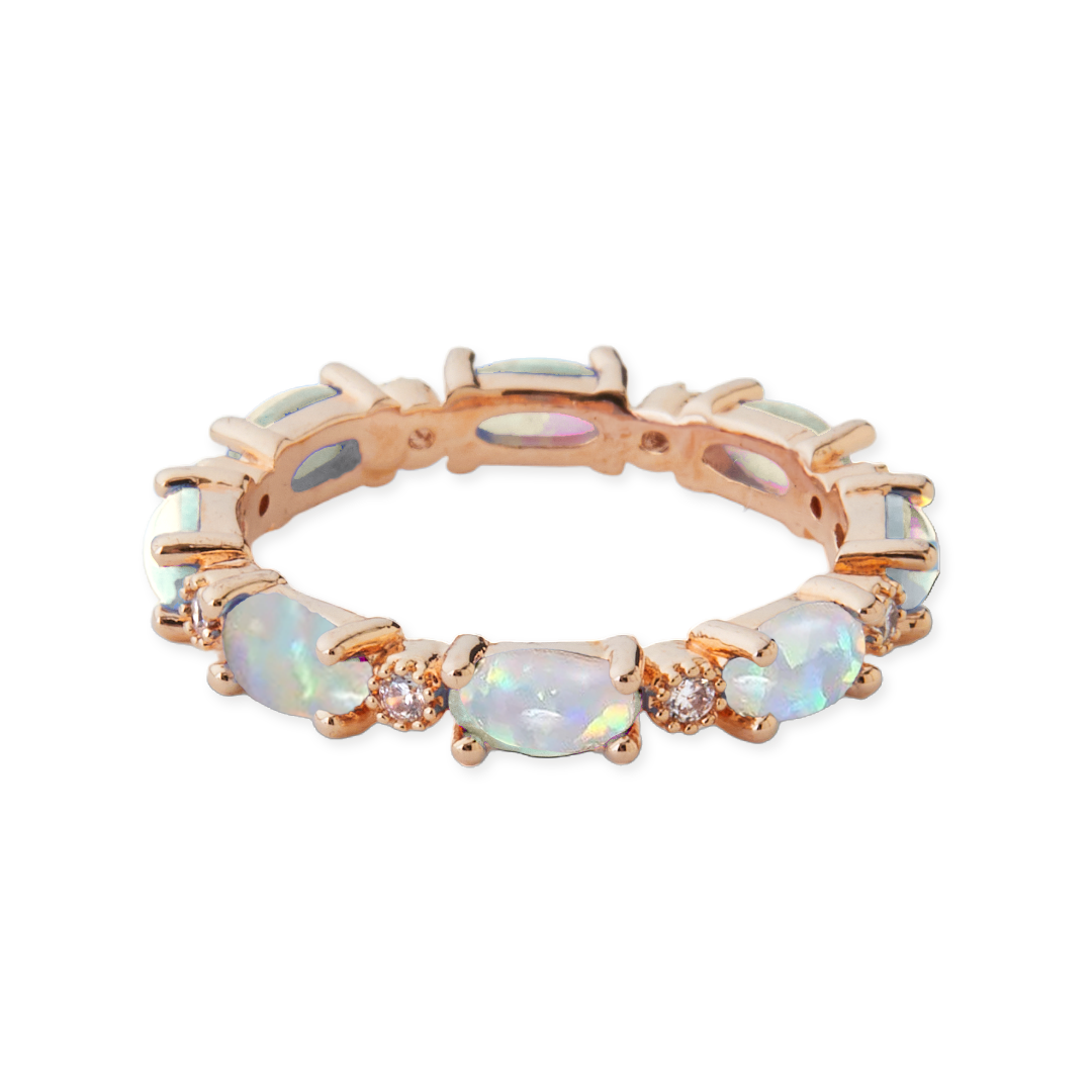 Eternity Fire Opal Ring