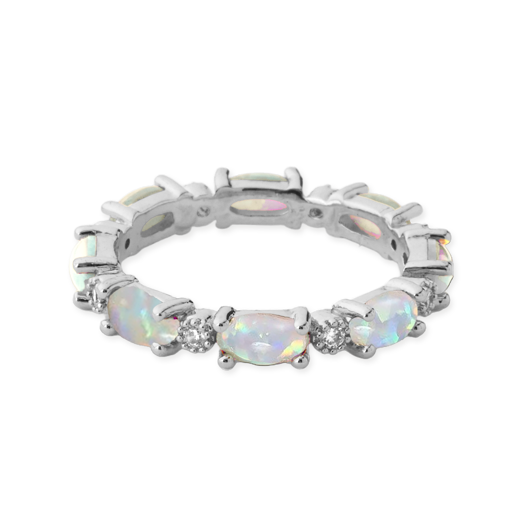 Eternity Fire Opal Ring