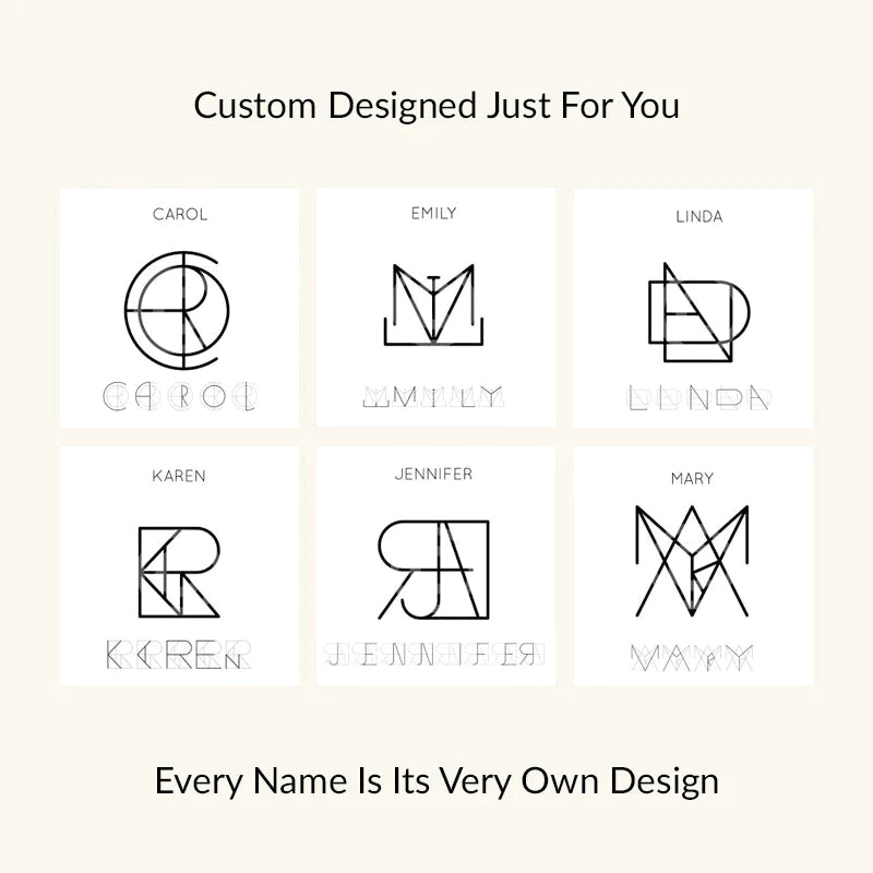 Monogram Name Ring