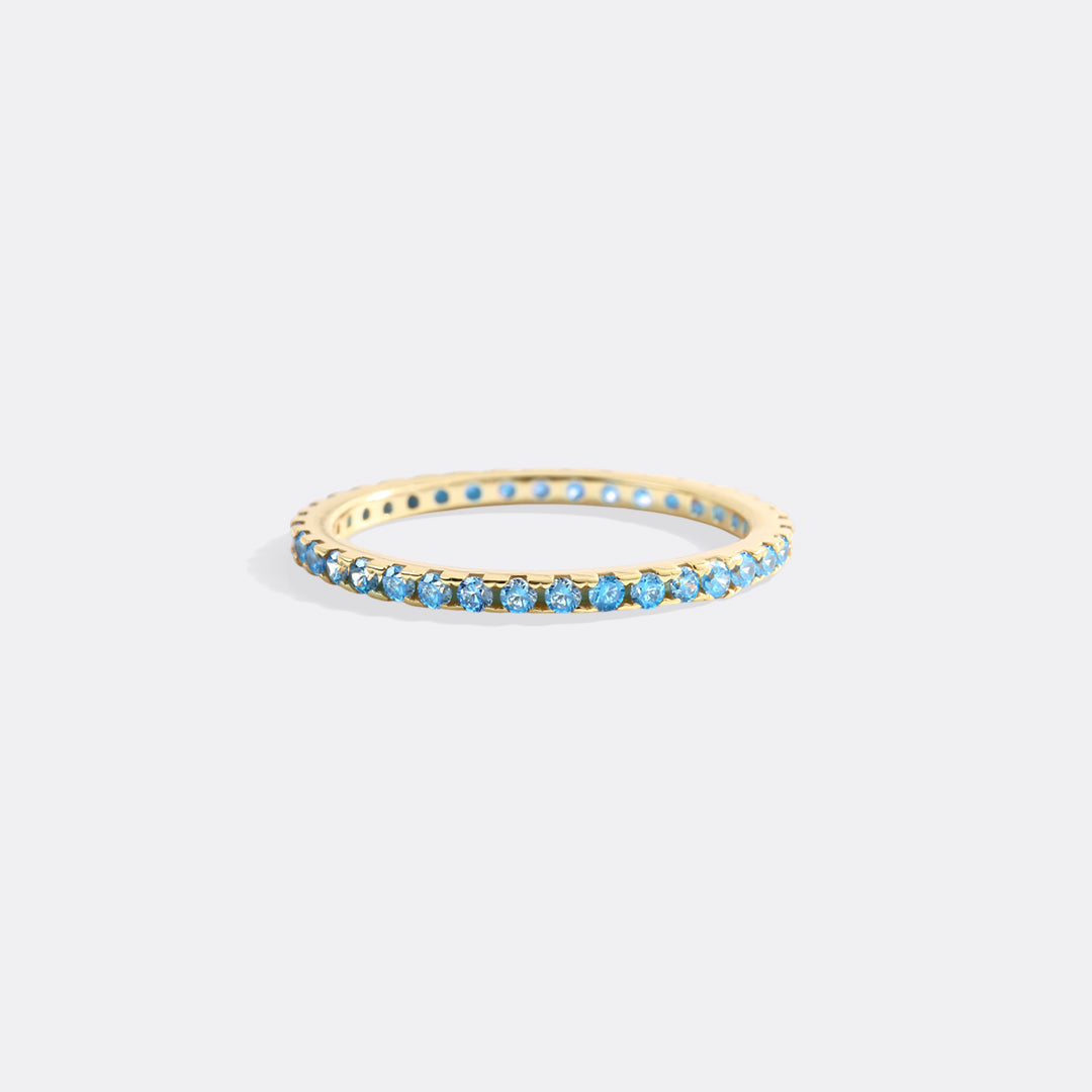 March Birthstone Eternity Stacking Ring