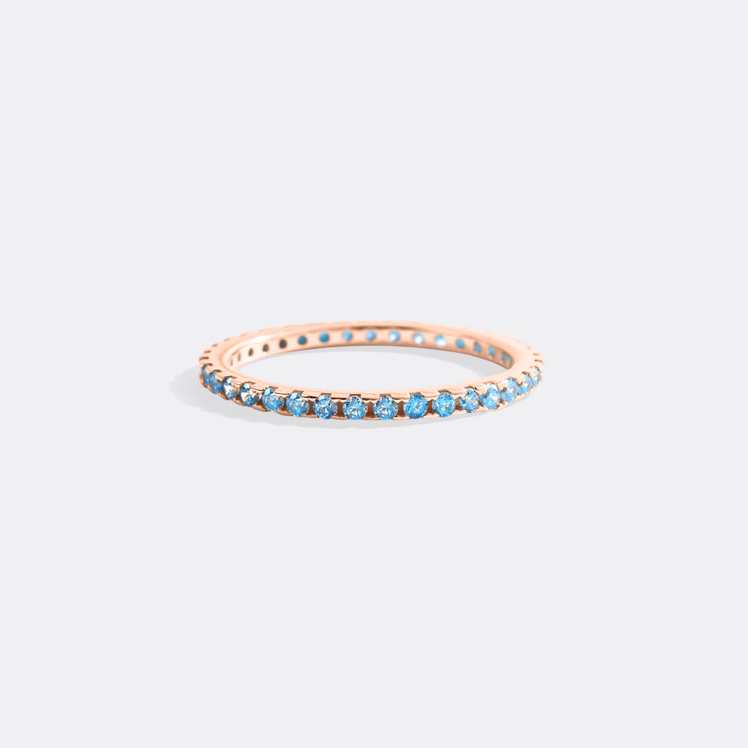 March Birthstone Eternity Stacking Ring