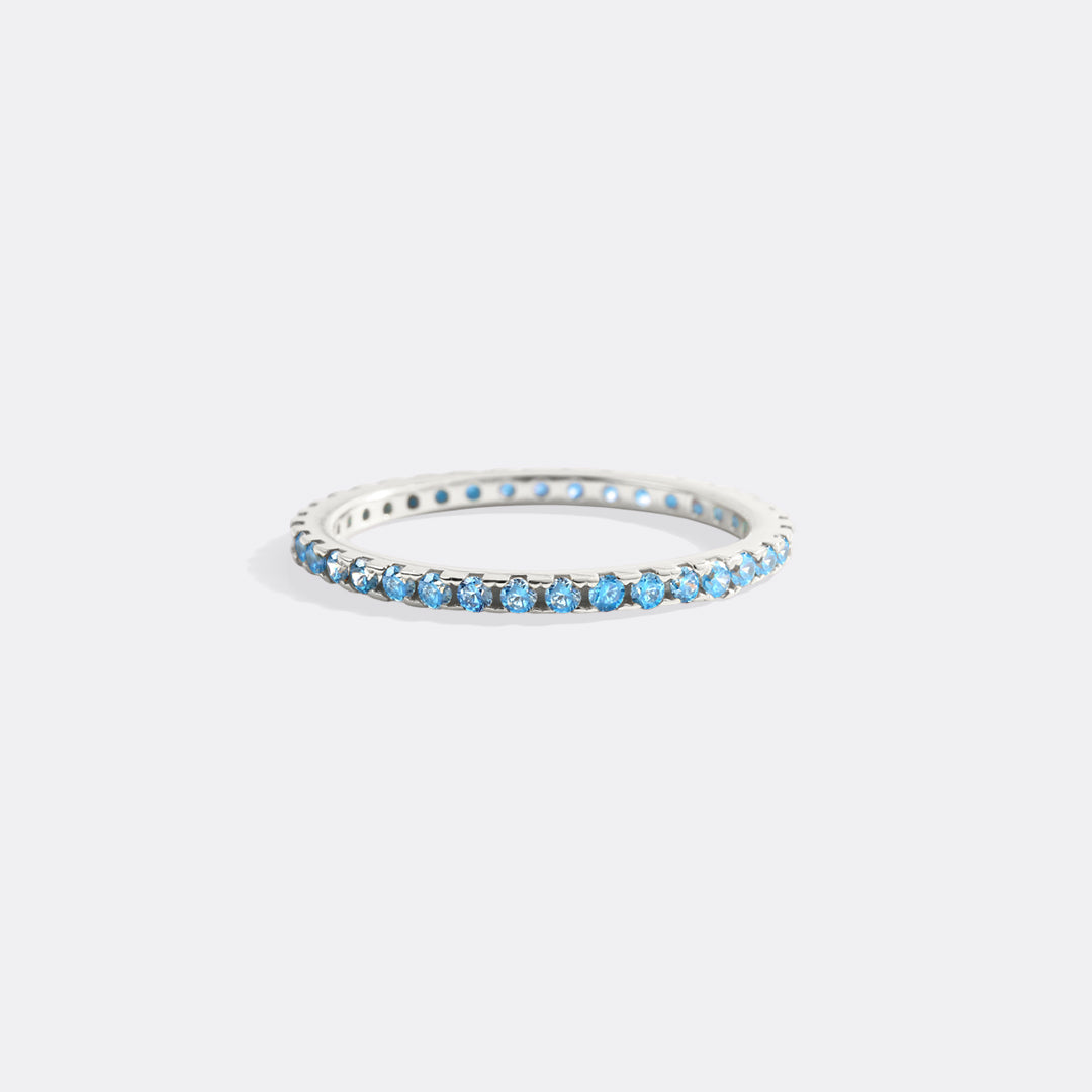 March Birthstone Eternity Stacking Ring