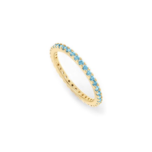 March Birthstone Eternity Stacking Ring