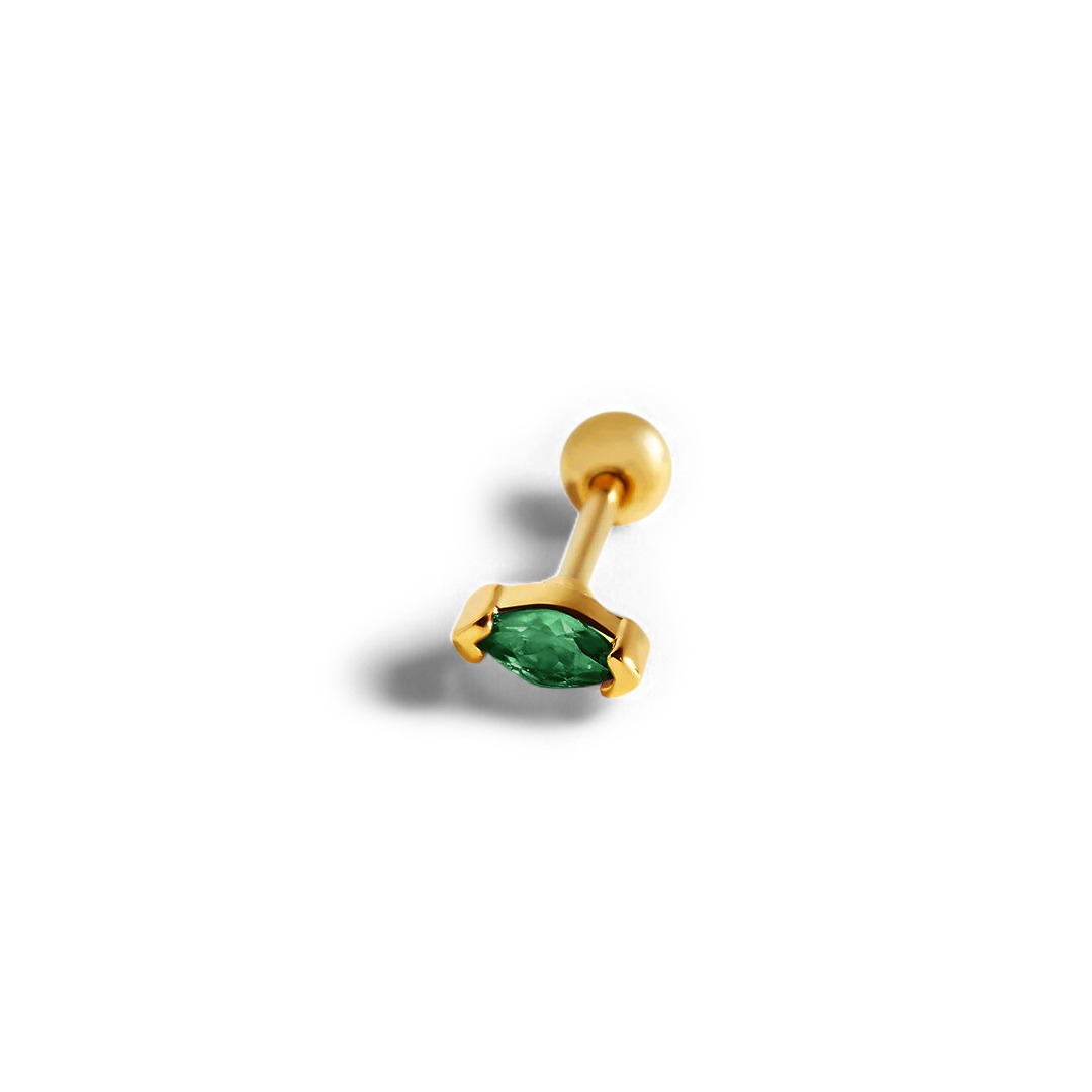 Marquis Gemstone Sleeper Stud Earrings