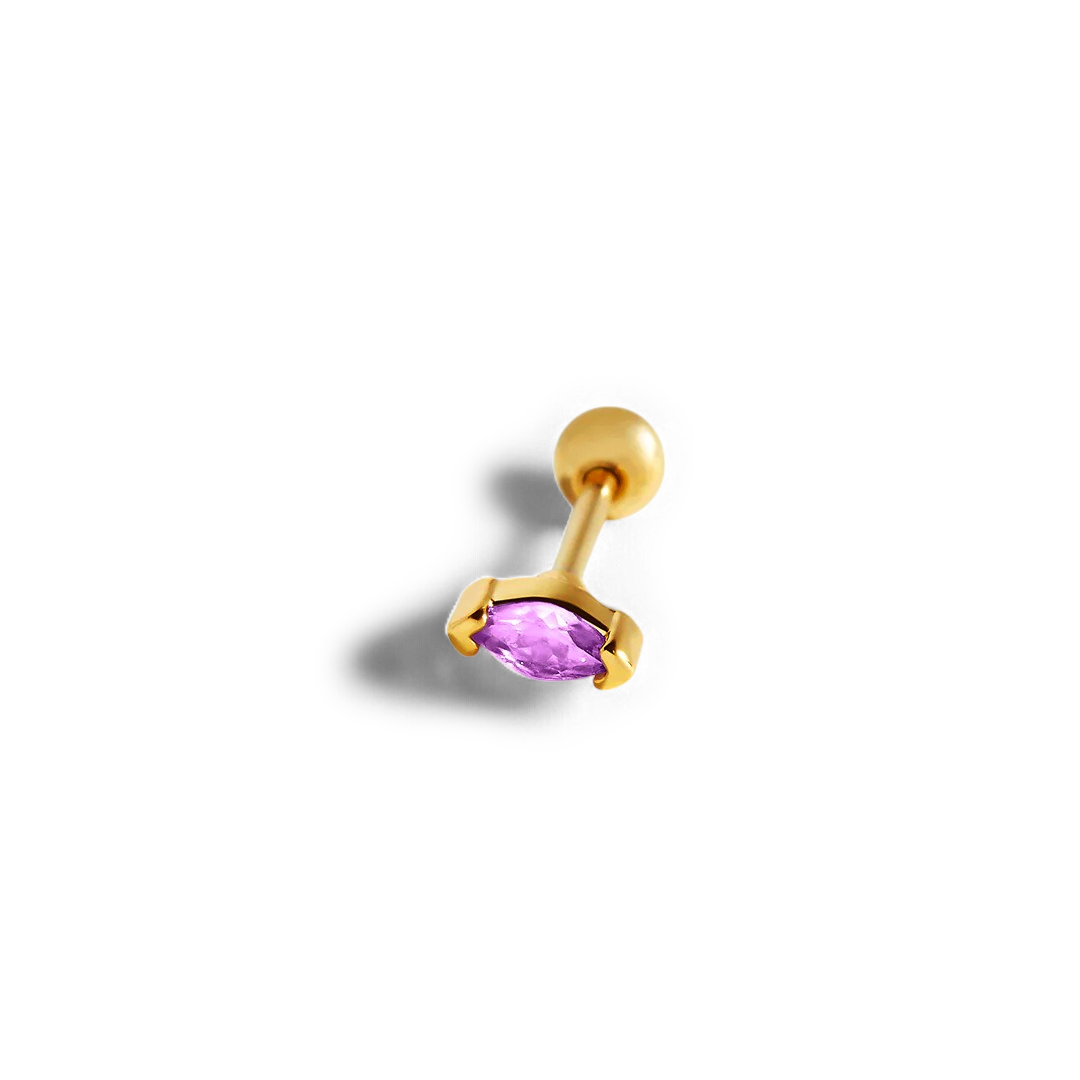 Marquis Gemstone Sleeper Stud Earrings