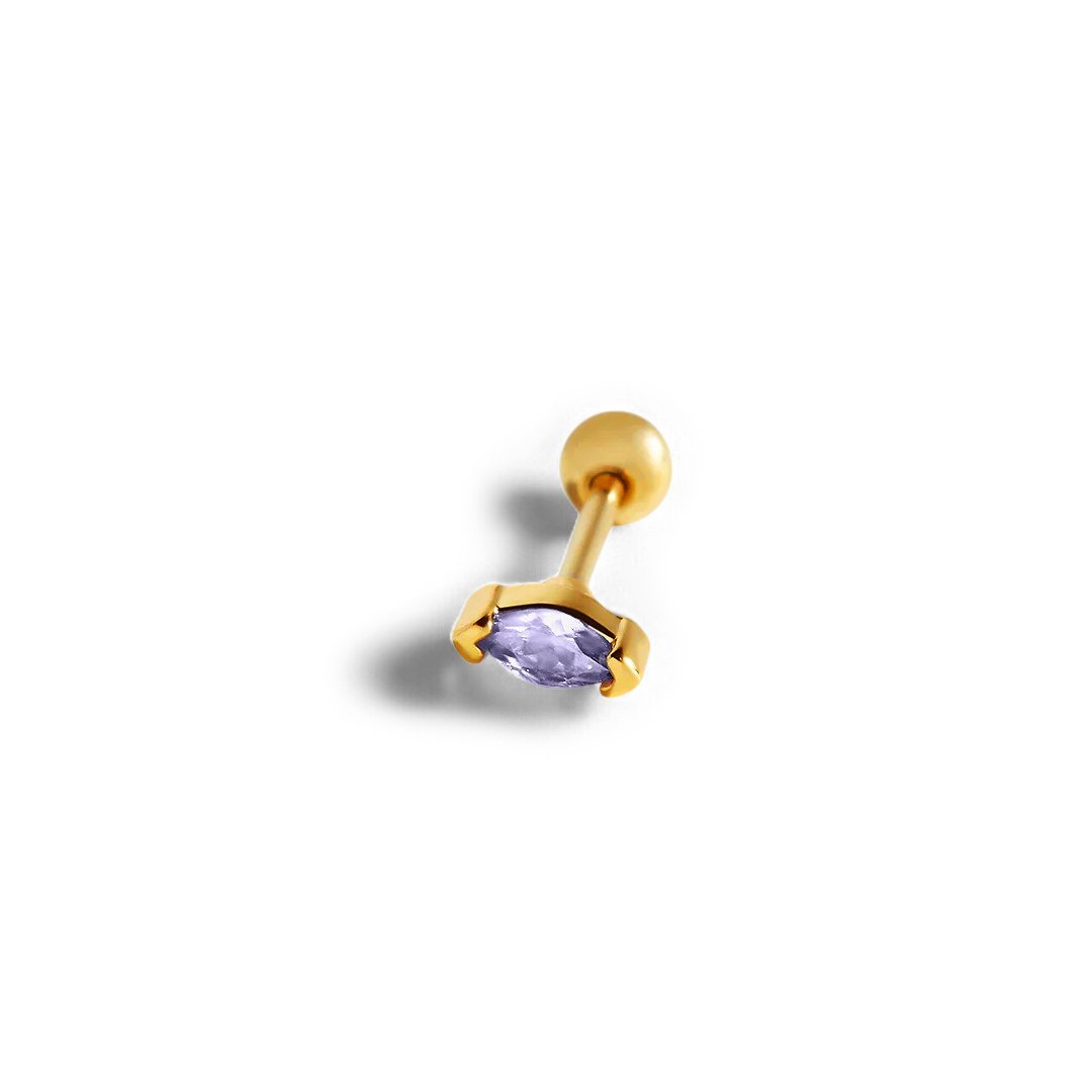 Marquis Gemstone Sleeper Stud Earrings