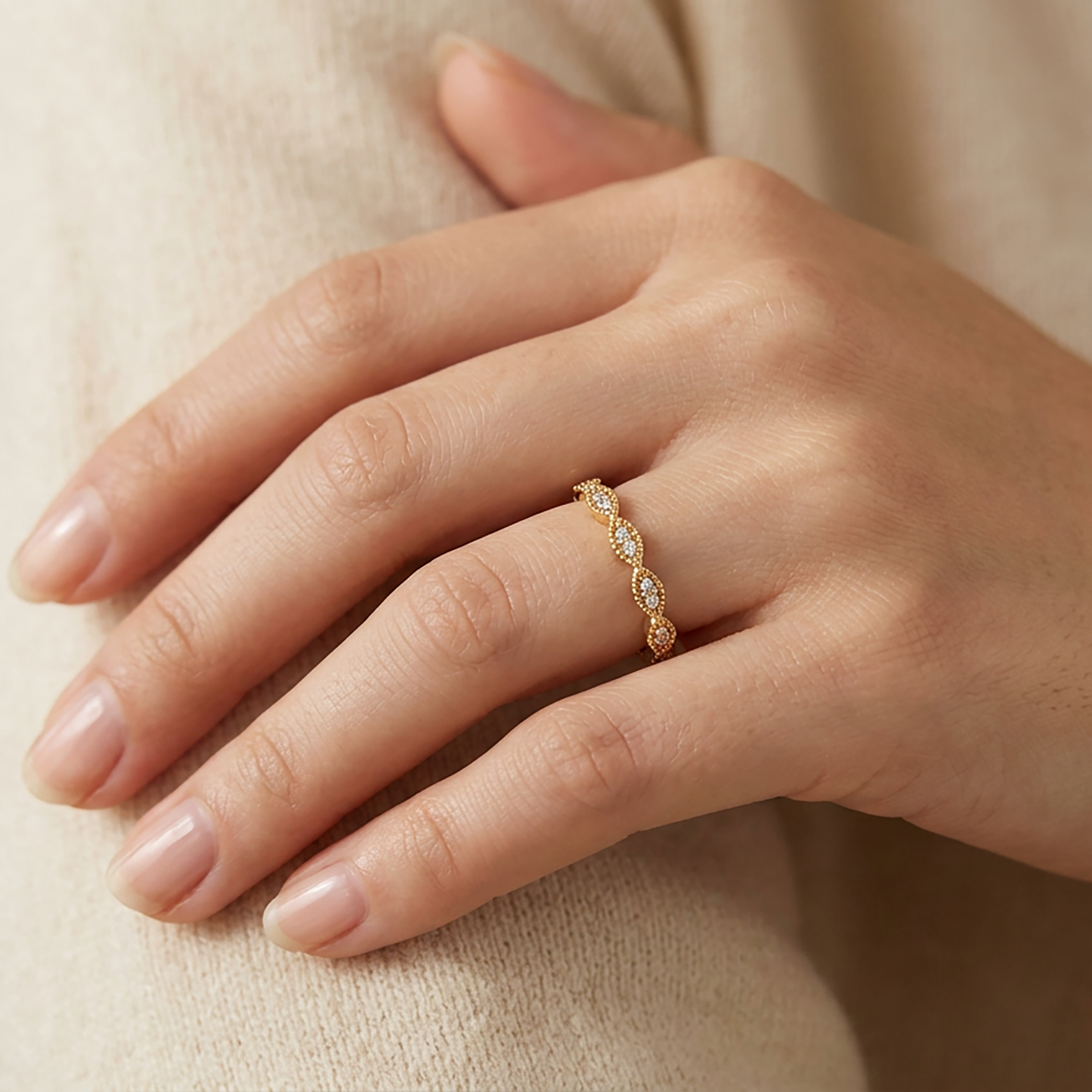 Marquise Shape Eternity Band