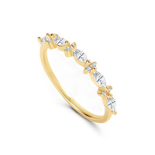Marquise and Round Diamond Ring