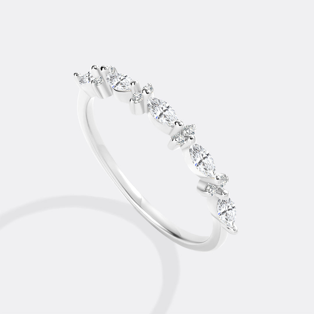 Marquise and Round Diamond Ring