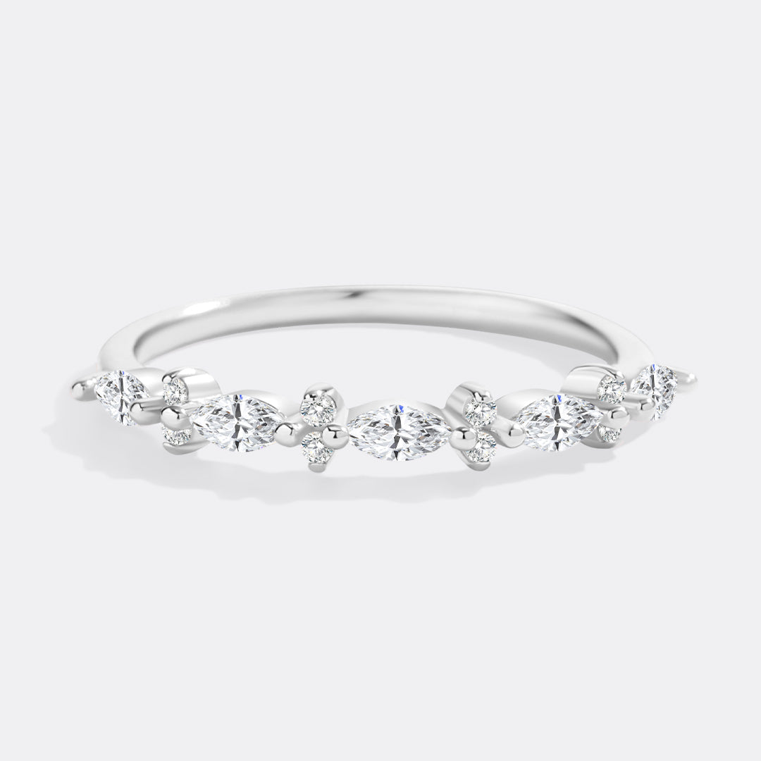 Marquise and Round Diamond Ring