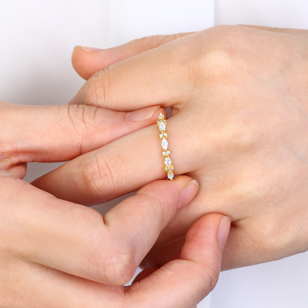 Marquise and Round Diamond Ring