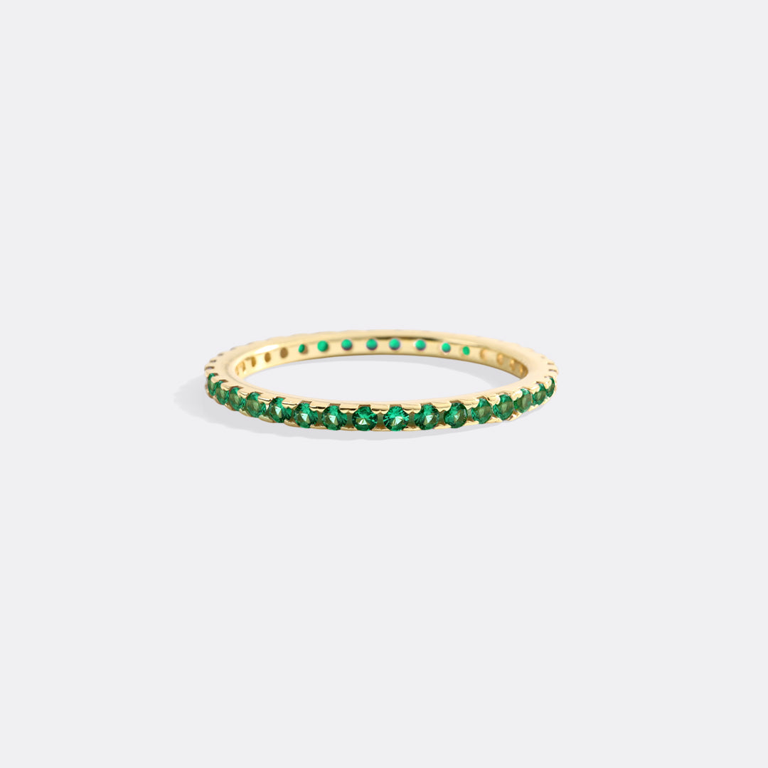 May Birthstone Eternity Stacking Ring