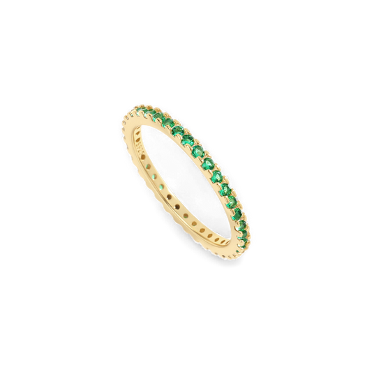 May Birthstone Eternity Stacking Ring