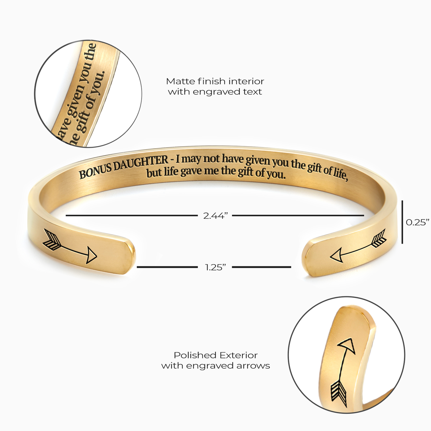 Bonus Daughter Cuff Bracelet