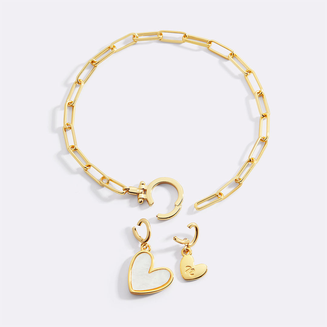 Natural Stone Heart Charm