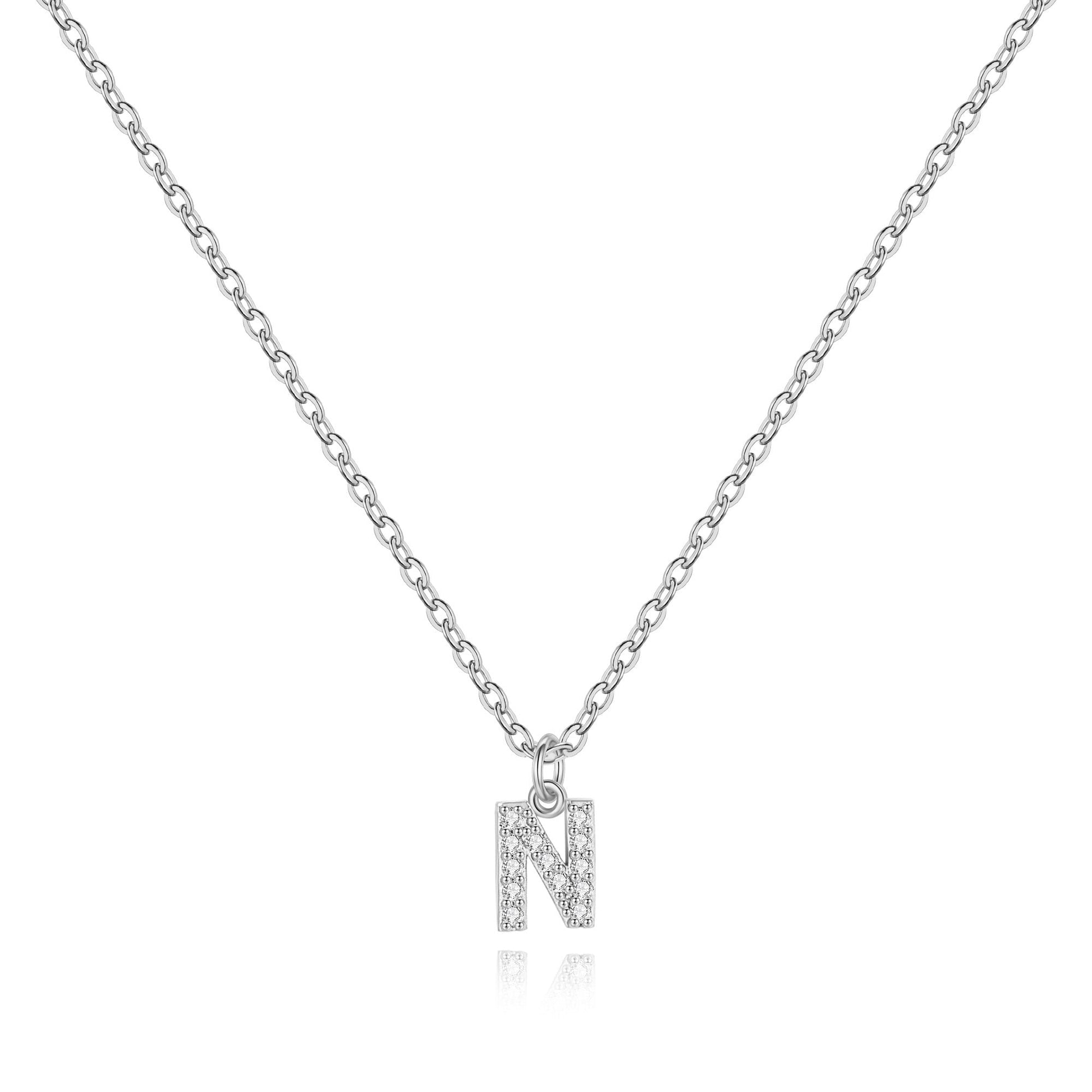 Pavé Uppercase Initial Necklace