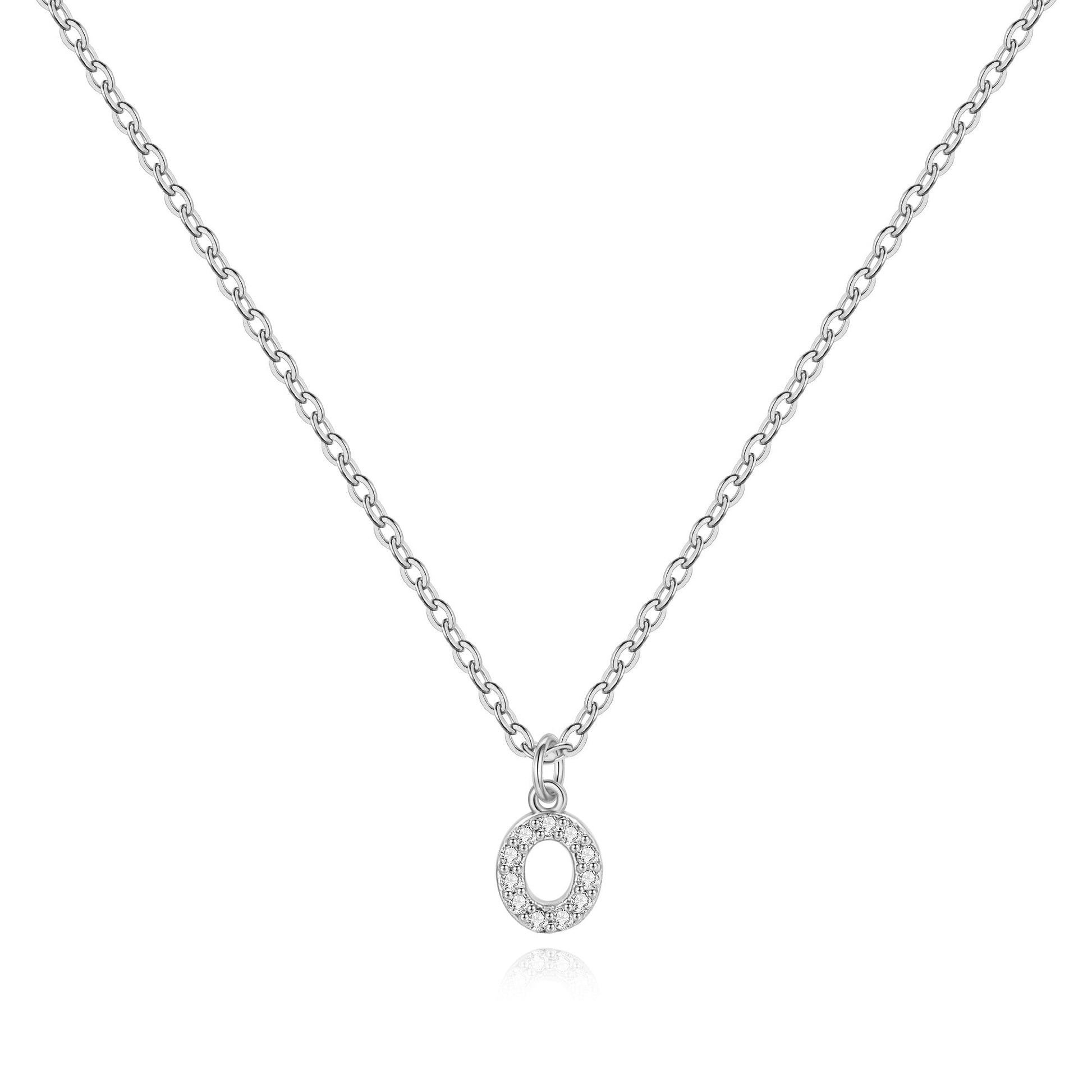 Pavé Uppercase Initial Necklace