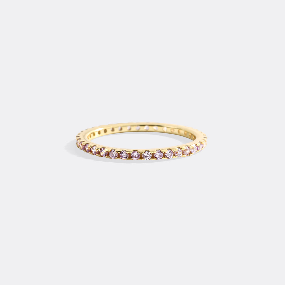 October Birthstone Eternity Stacking Ring
