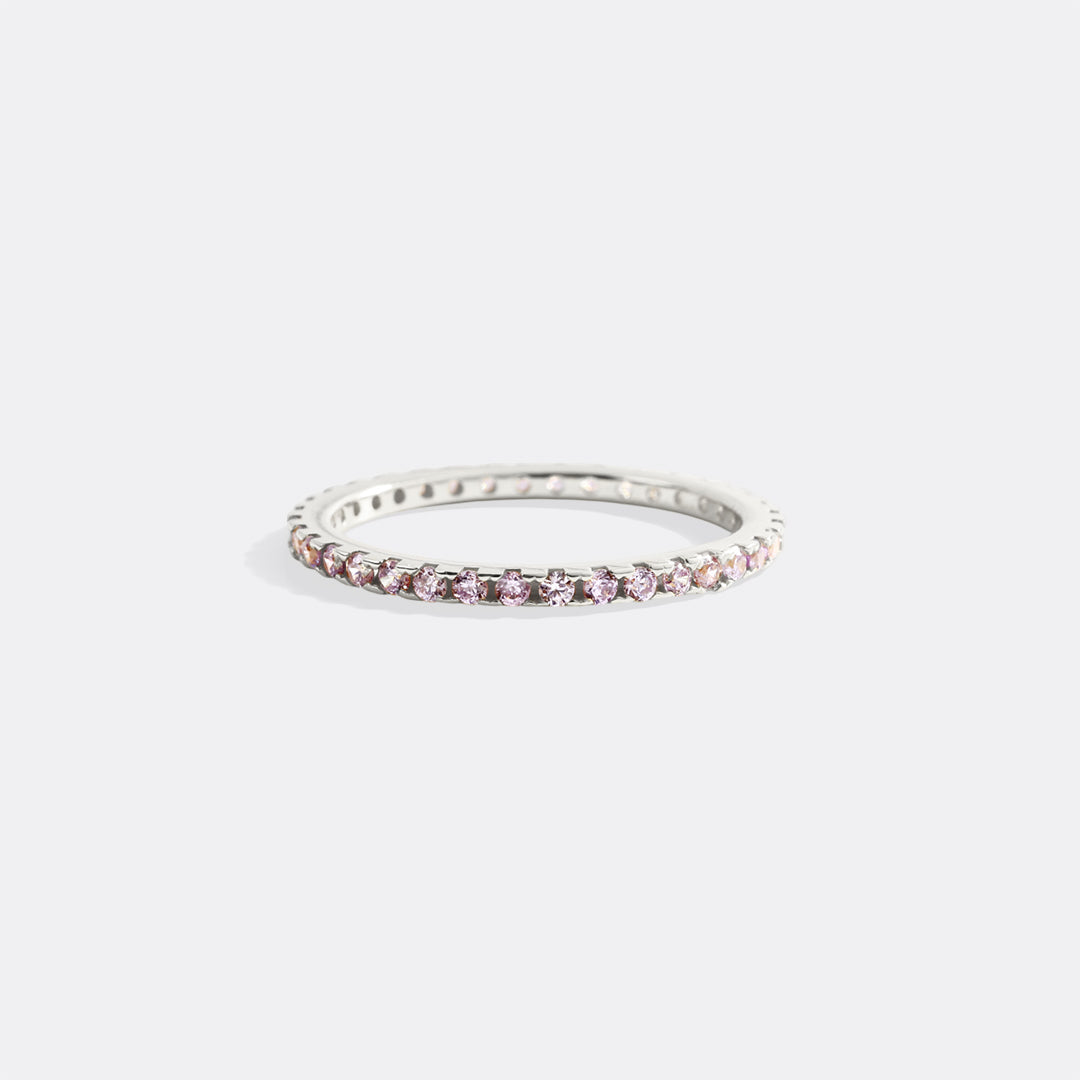 October Birthstone Eternity Stacking Ring