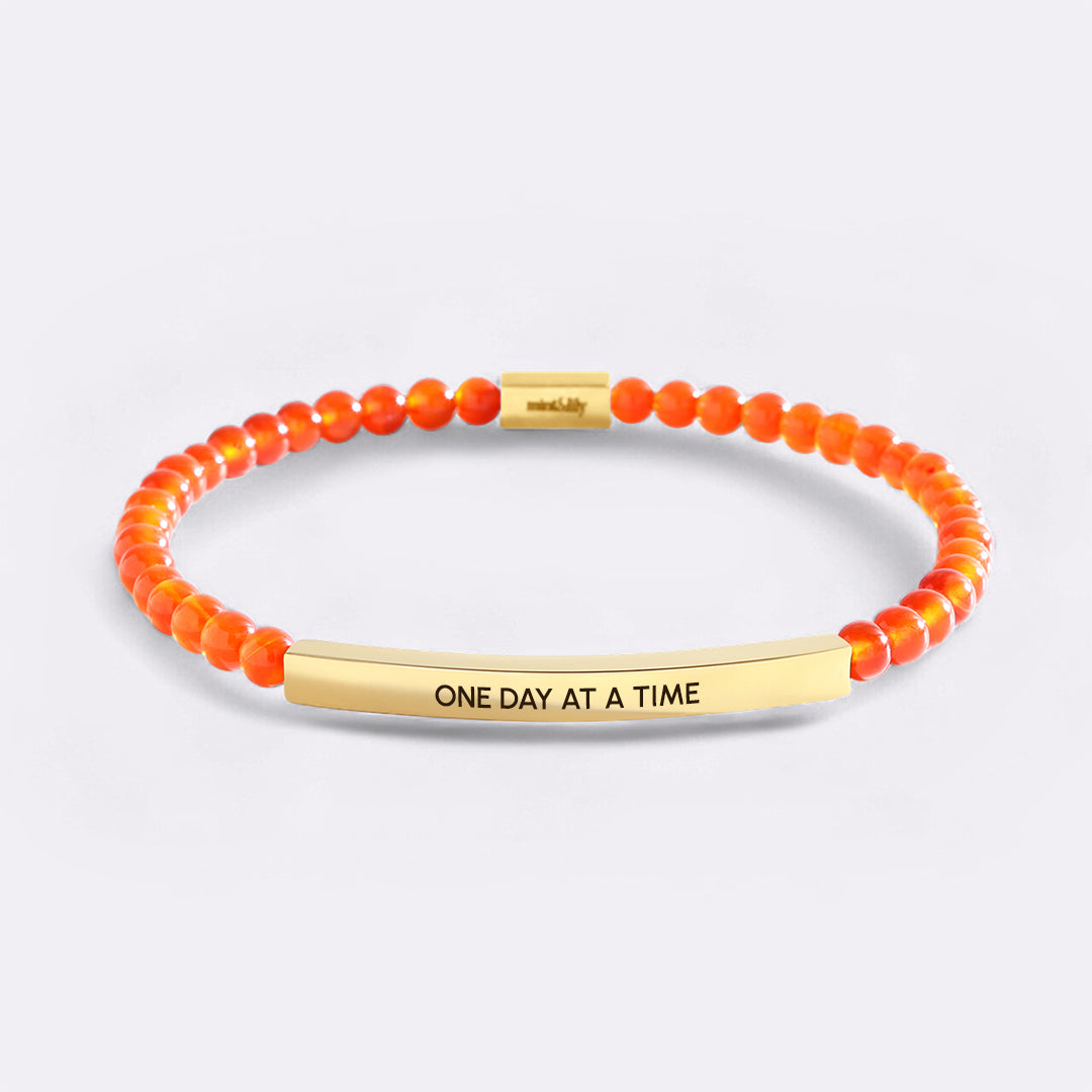 One Day At A Time Beaded Inspire Bracelet