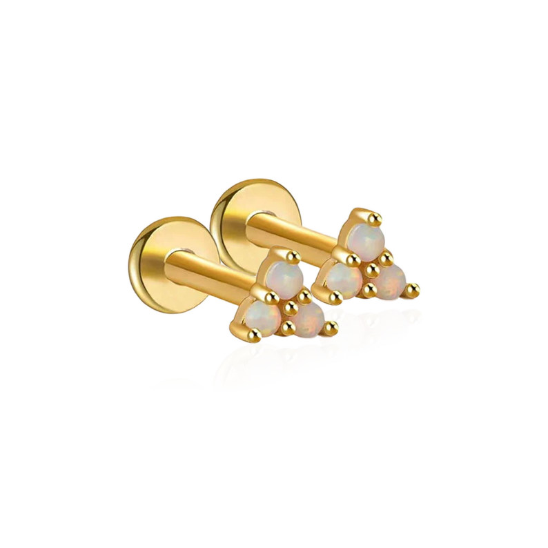 Opal Trio Sleeper Stud Earrings | 18g