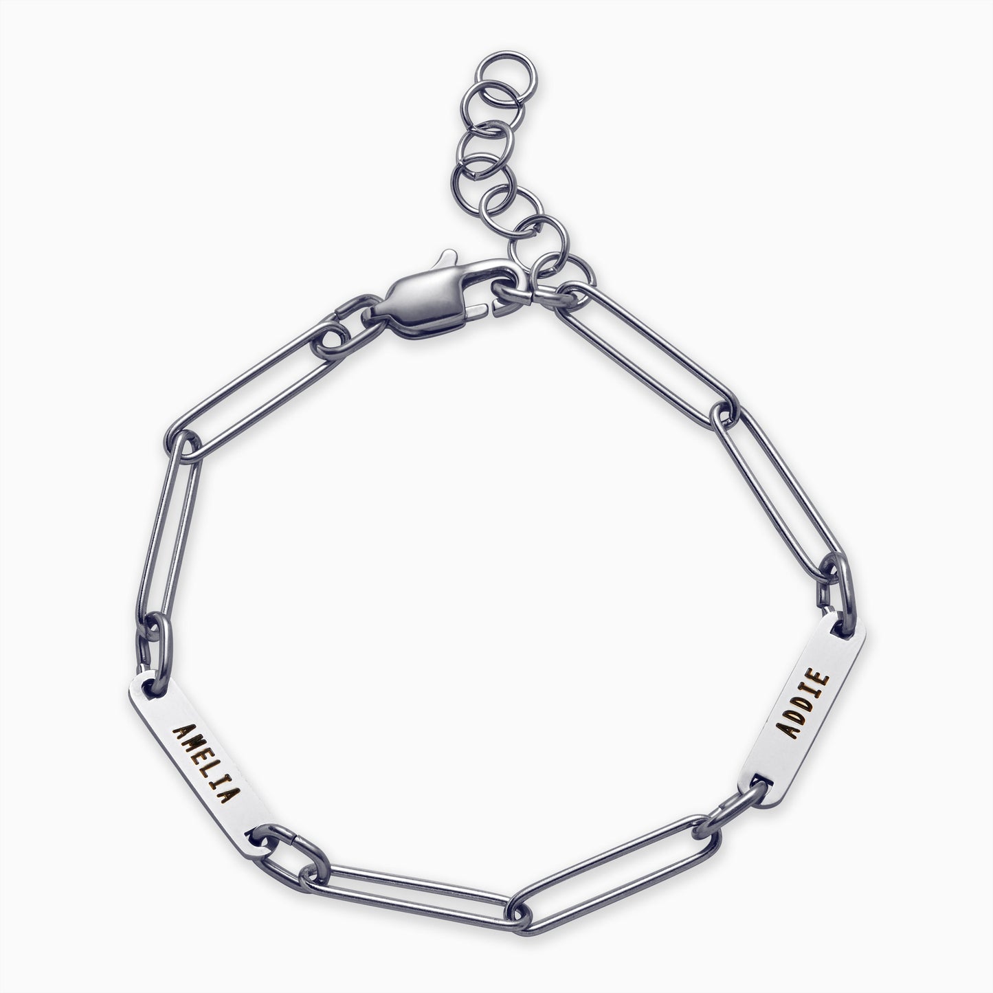 Personalized Paperclip Name Bracelet