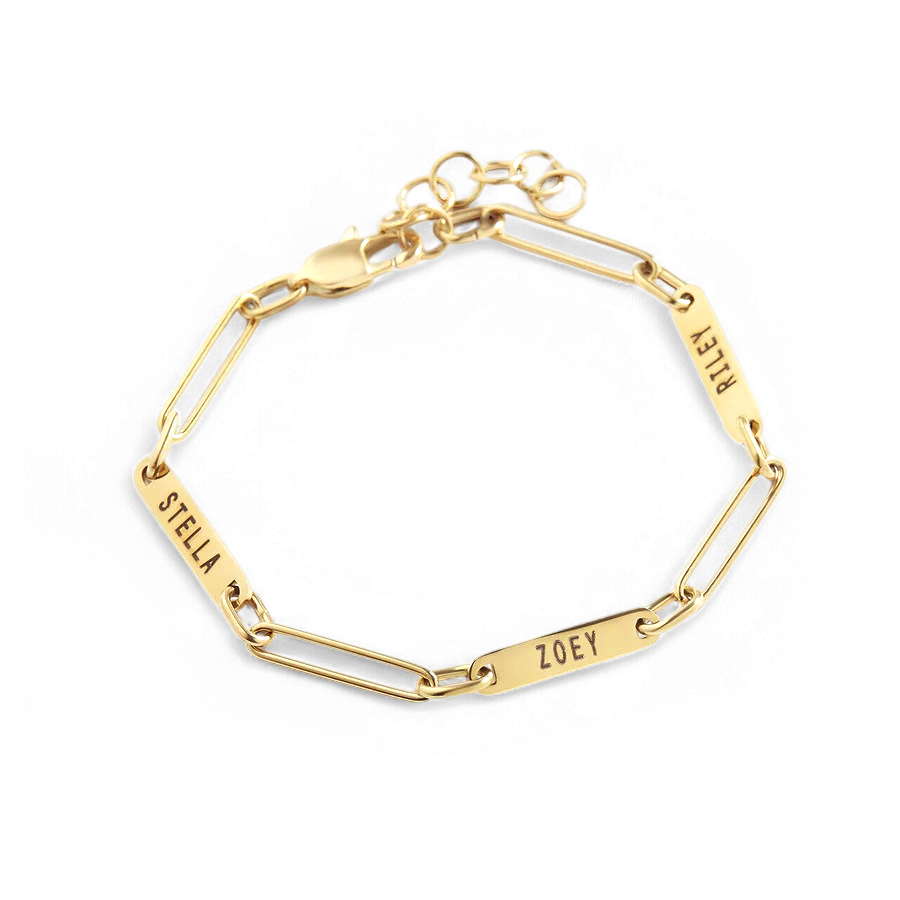 Personalized Paperclip Name Bracelet