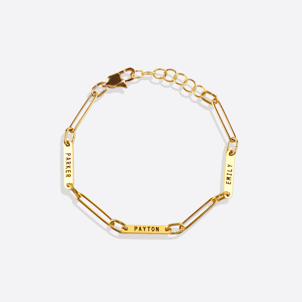 Personalized Paperclip Name Bracelet