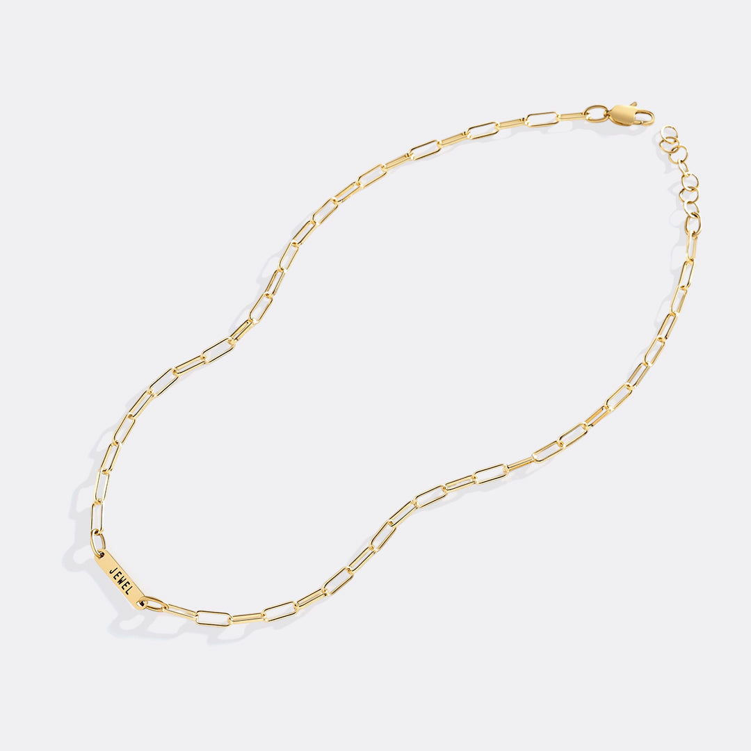 Paperclip Necklace With Personalized Names