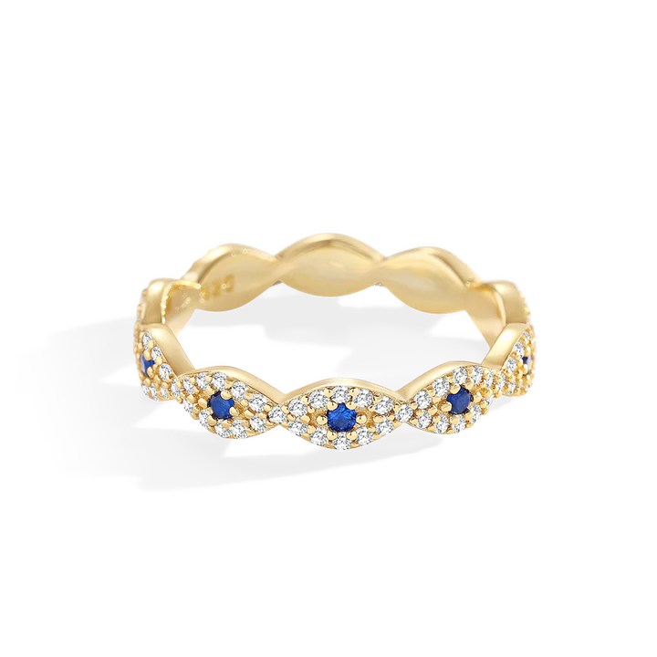 Pave Evil Eye Ring