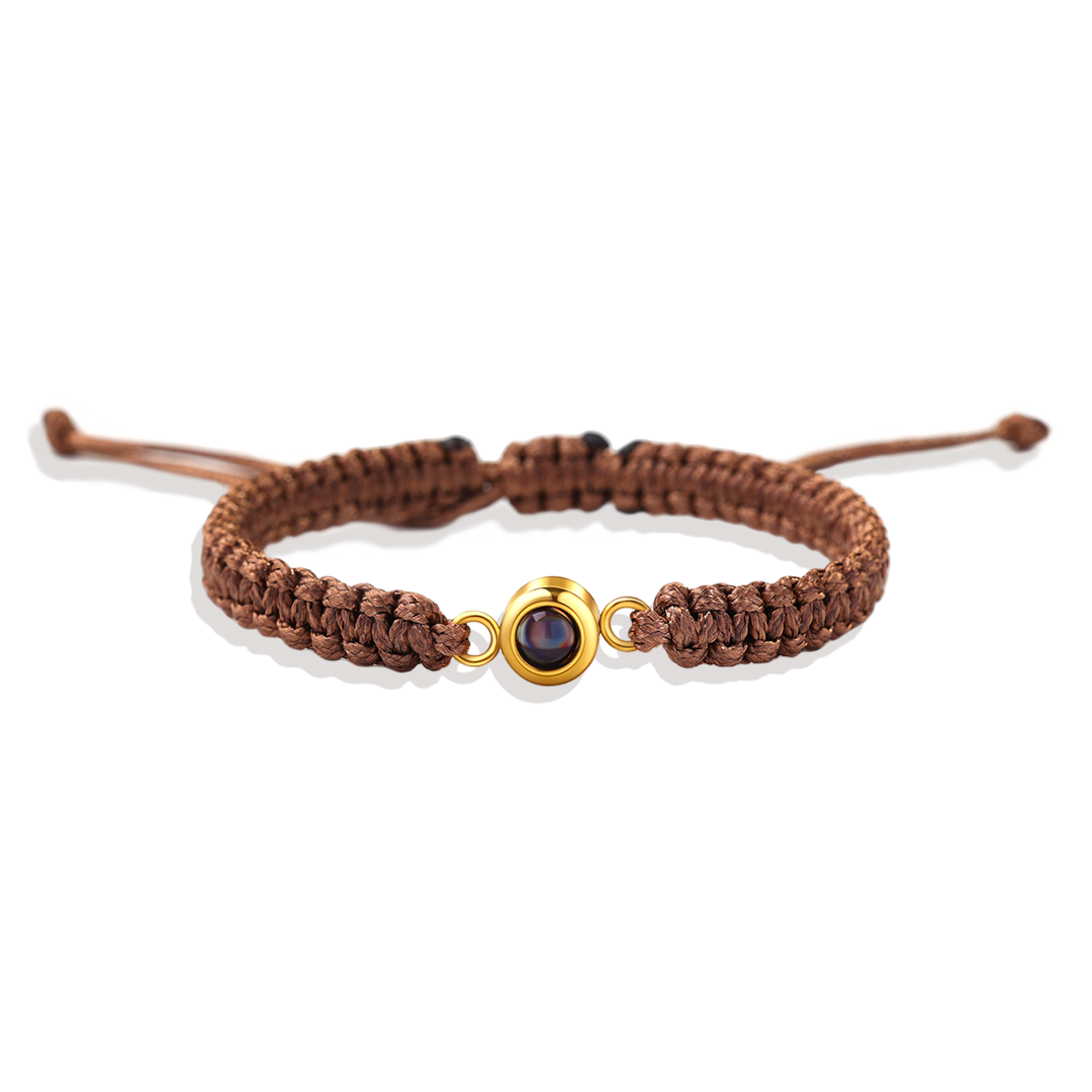 Personalized Braided Photo Bracelet