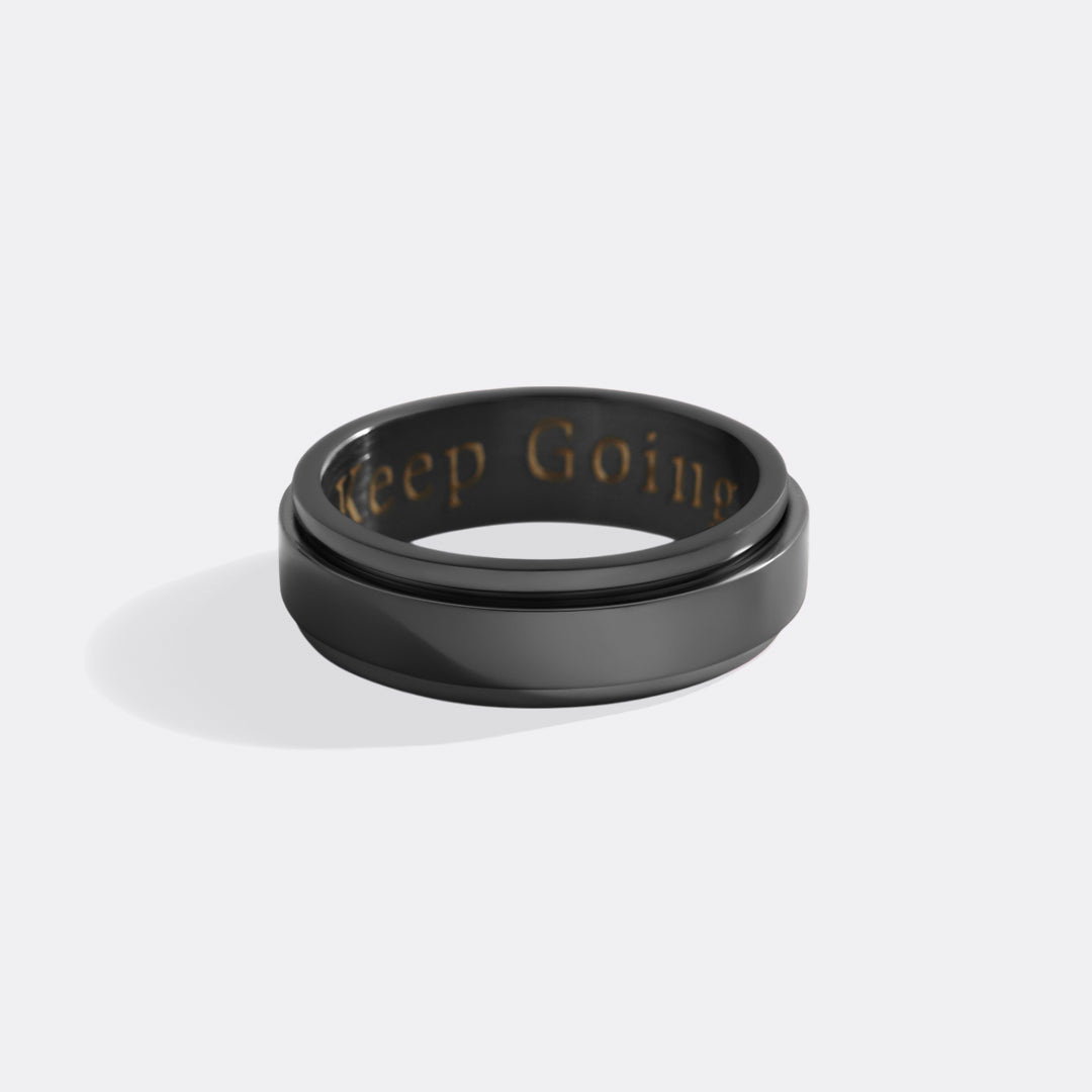 Personalized Classic Block Fidget Ring