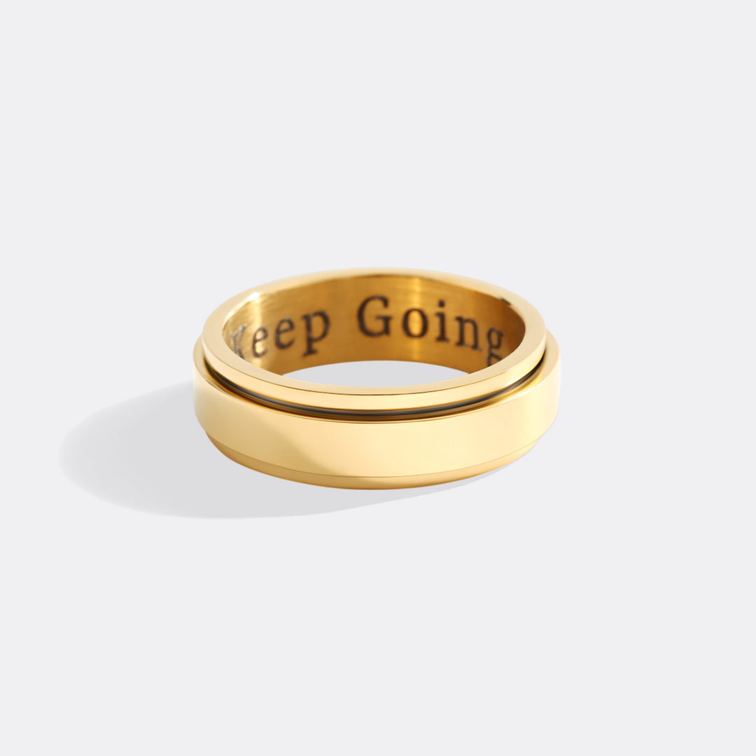 Personalized Classic Block Fidget Ring