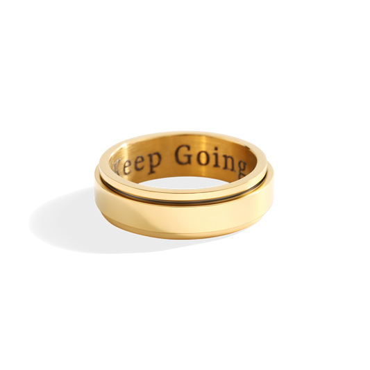 Personalized Classic Block Fidget Ring
