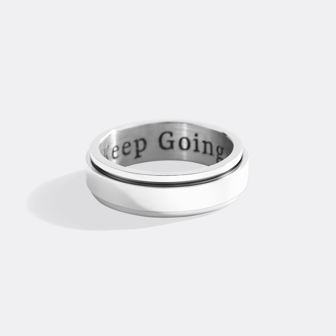 Personalized Classic Block Fidget Ring