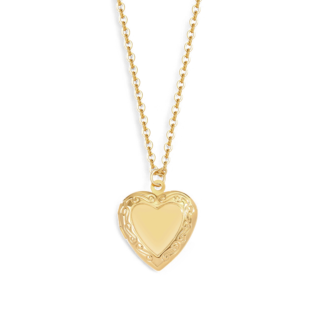 Personalized Heart Locket Necklace