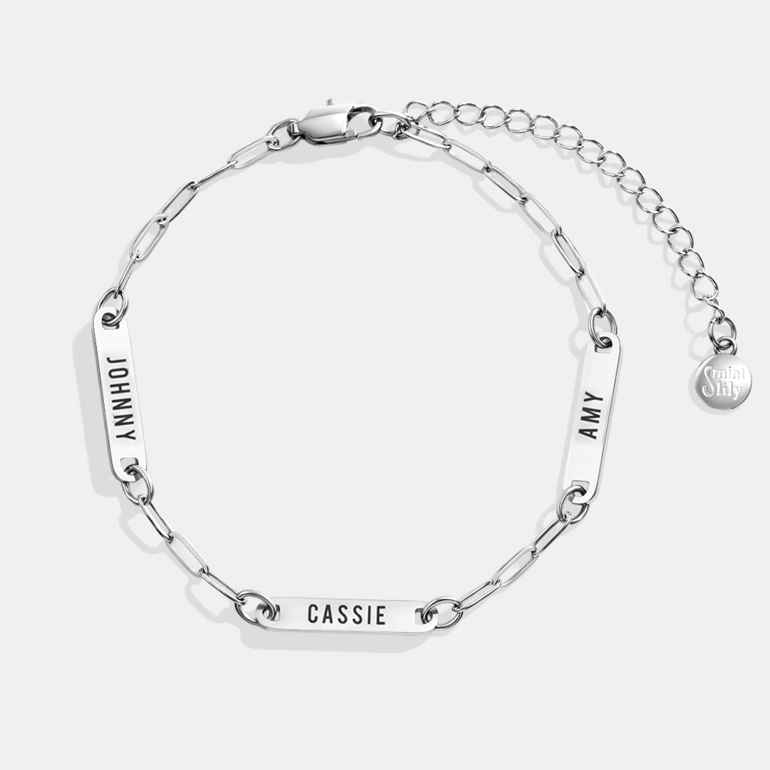 Personalized Paperclip Name Bracelet
