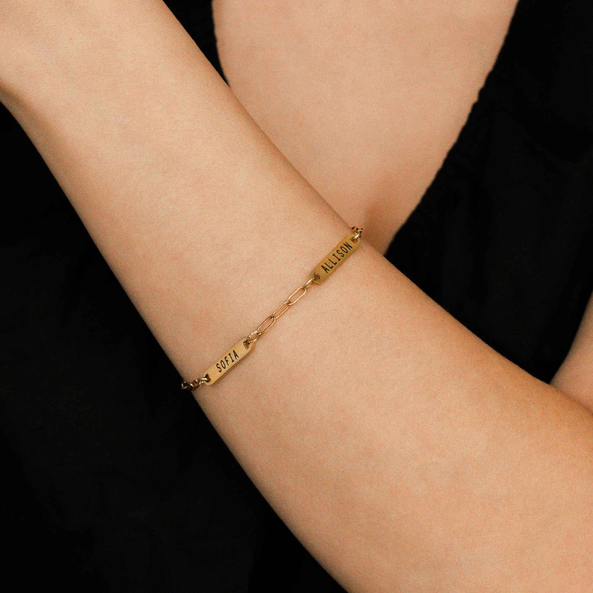 Personalized Paperclip Name Bracelet