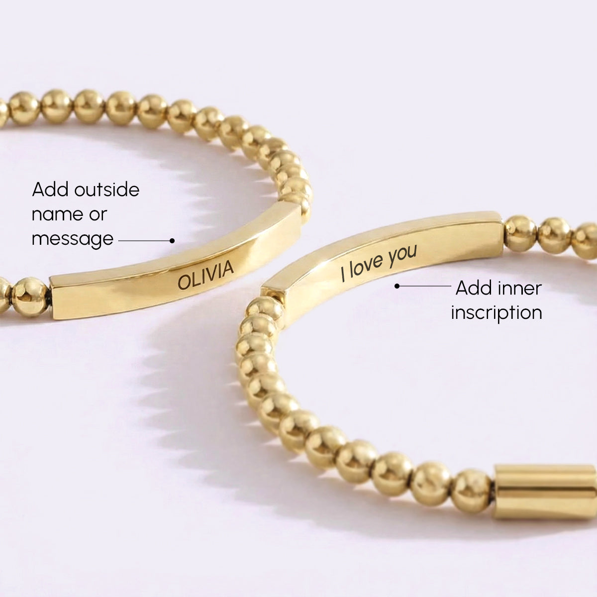 Personalized Beaded Inspire Bracelet