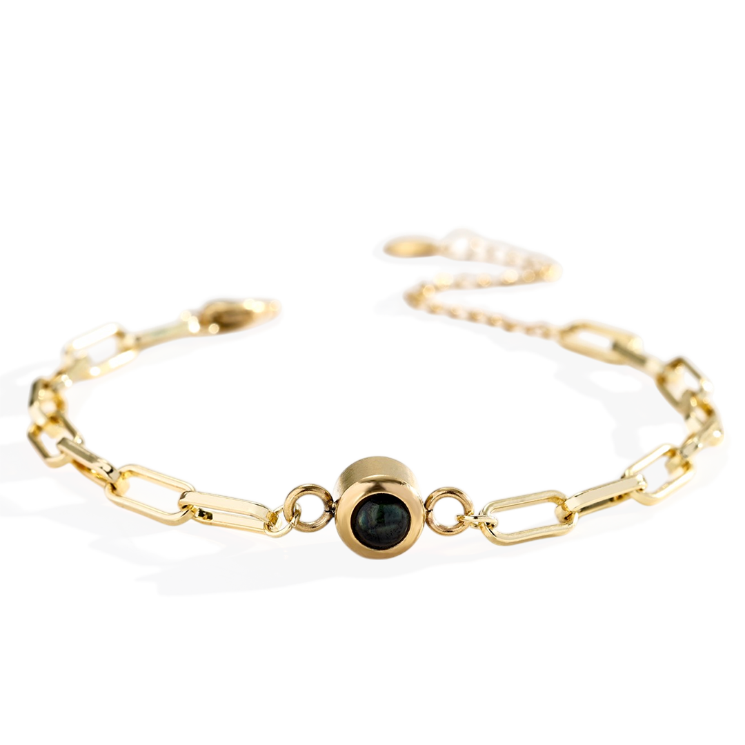Photo Bracelet with Paperclip Chain
