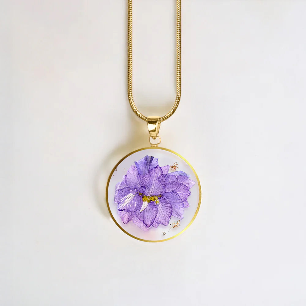 Pressed Birth Flower Necklace