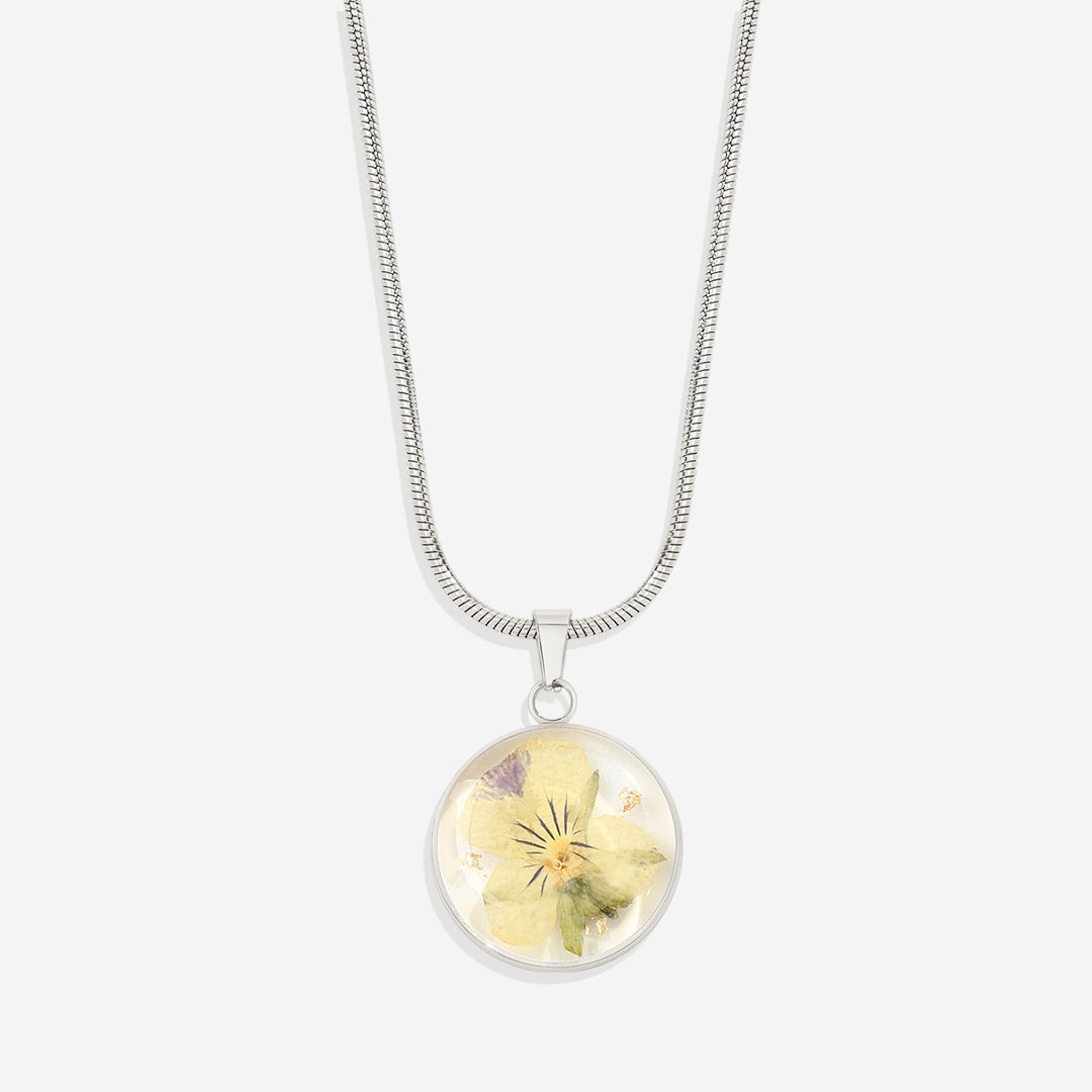 Pressed Birth Flower Necklace