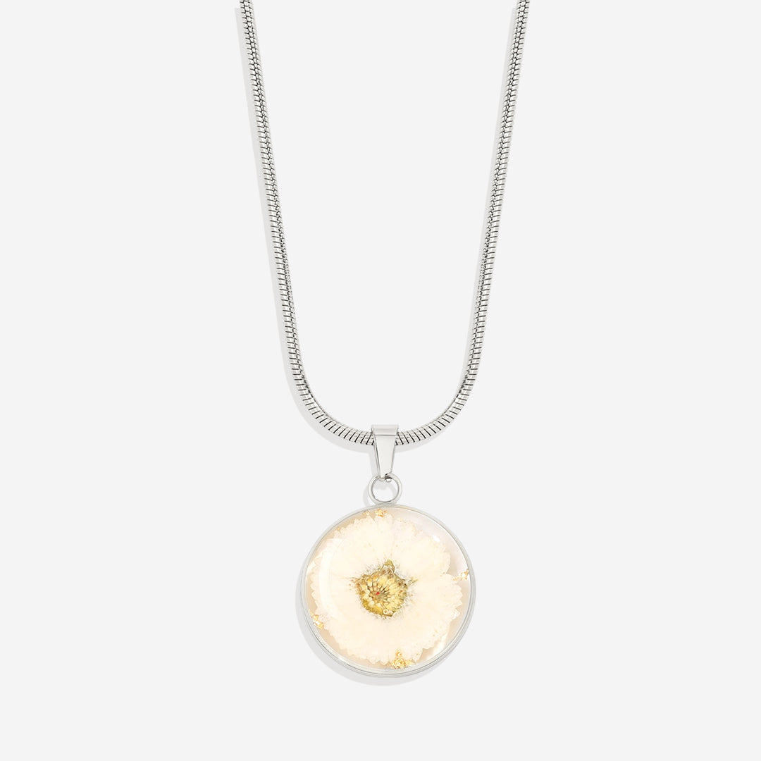 Pressed Birth Flower Necklace