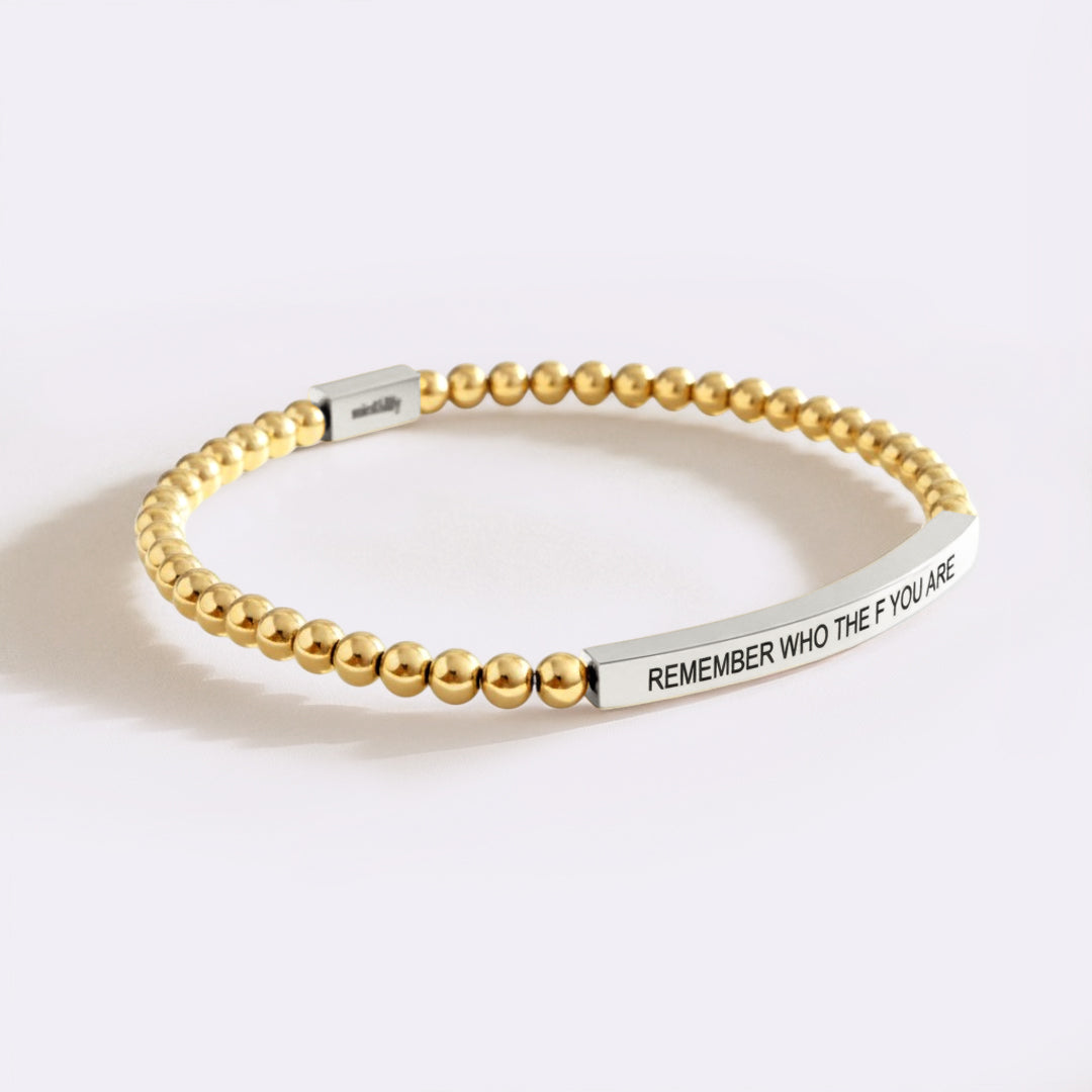 Remember Who The F You Are Beaded Inspire Bracelet